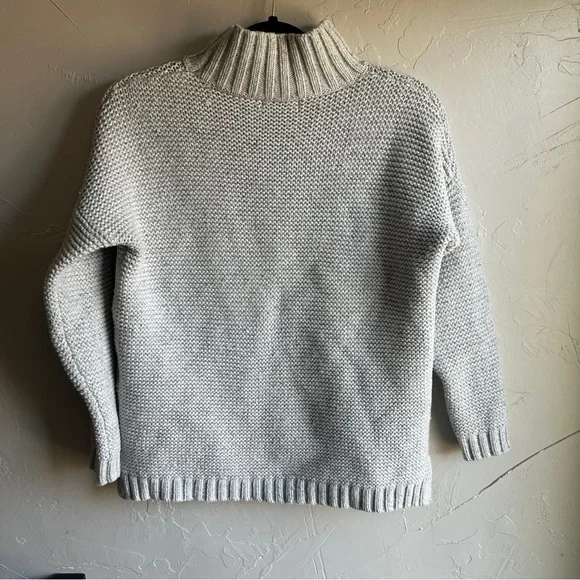 Marine Layer Remi Cozy Knit Wool Blend Mock Neck Sweater‎ Fishermen Knit Sz M - Picture 8 of 12